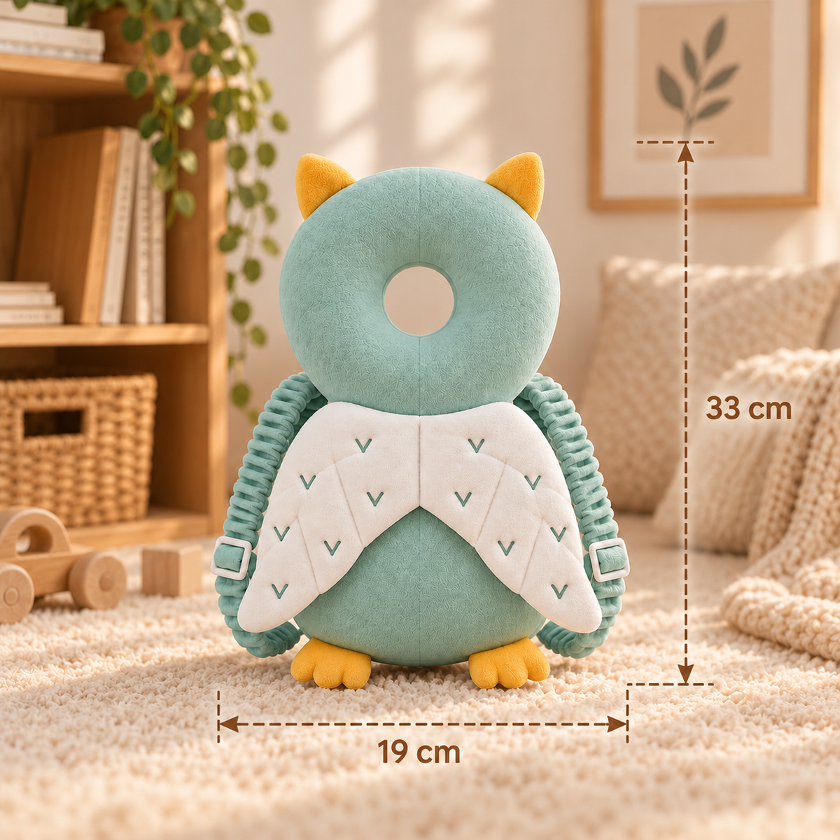 Safety Pillow Backpack - Baby Head Protection Head Protector Backpack PP Cotton Filling For Toddler Crawling Walking Safety Cushion Newborn Boy & Girl