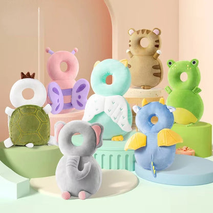 Cozy Cartoon Baby Headrest Pillow - Ultimate Fall Protection for Toddlers